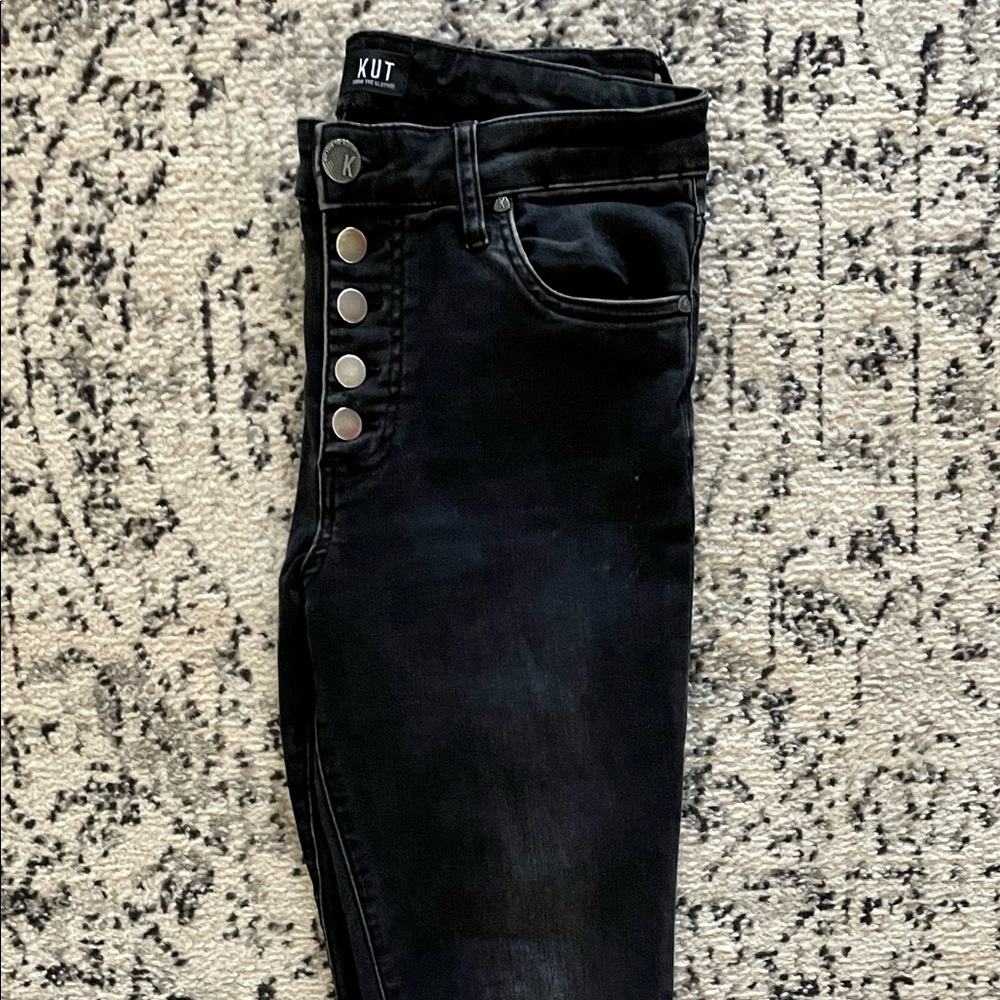KUT from the allots black high waisted skinny jeans
